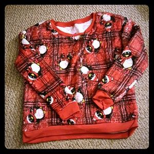 Plush penguin sweatshirt